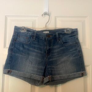 J. Crew Factory Raw Roll Cuff Denim Shorts Size 26